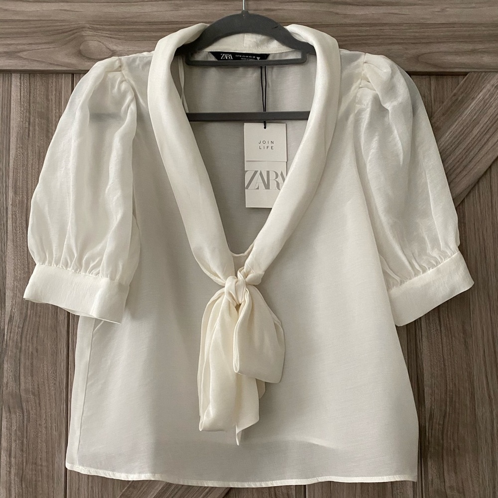 Zara- Tied Shirt